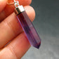 Large Genuine Rich Purple Amethyst Sterling Silver Pendant From Brazil - 1.7" - 3.27 Grams