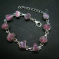 Pink Tanzanite Silver Bracelet From Tanzania - 7" - 15.7 Grams