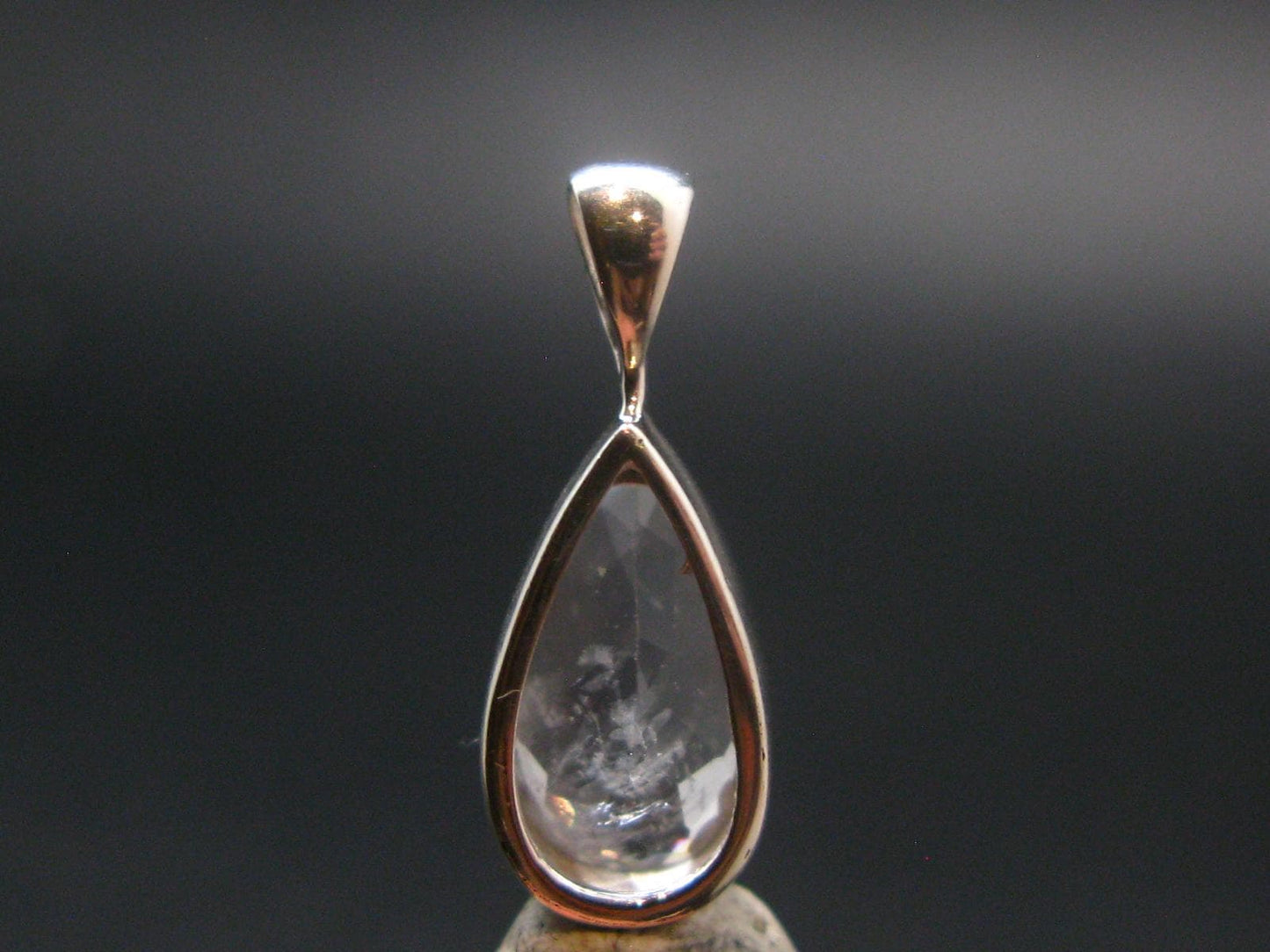 3.34 Carat Phenakite Phenacite Gem Sterling Silver Pendant from Russia - 0.8" - 1.69 Grams