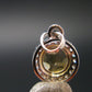 Yellow Citrine Gem Facetted Sterling Silver Pendant From Brazil With CZ - 0.6" - 1.05 Grams