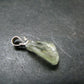 Green Herderite Tumbled Silver Pendant From Pakistan - 0.8" - 0.79 Grams