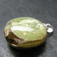 Green Kyanite Crystal Silver Pendant From Tanzania - 1.0"