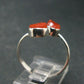 Fire Opal Silver Ring From Mexico - 2.09 Grams - Adjustable size