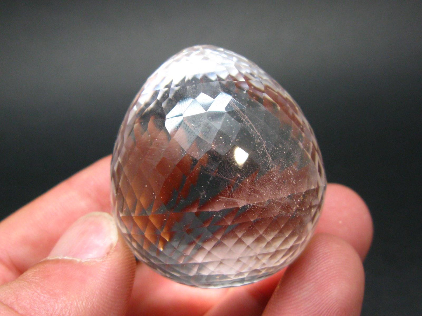Facetted Quartz Egg From Brazil - 76.45 Grams - 1.7"