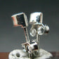 Alexandrite Gem Silver Stud Earrings From Russia - 0.87 Grams