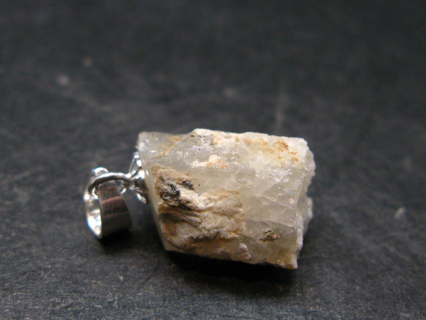 Phenakite Phenacite Silver Pendant from Burma Myanmar - 0.7 Inches - 1.49 Grams