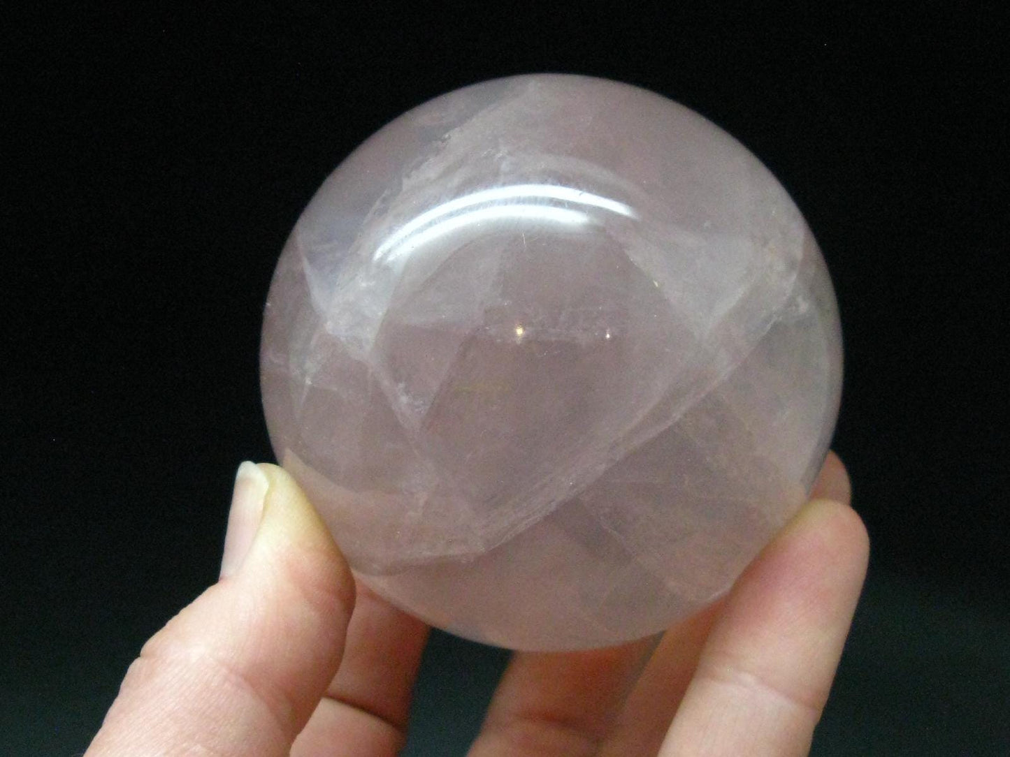 Star Rose Quartz Sphere Ball From Brazil - 2.0"