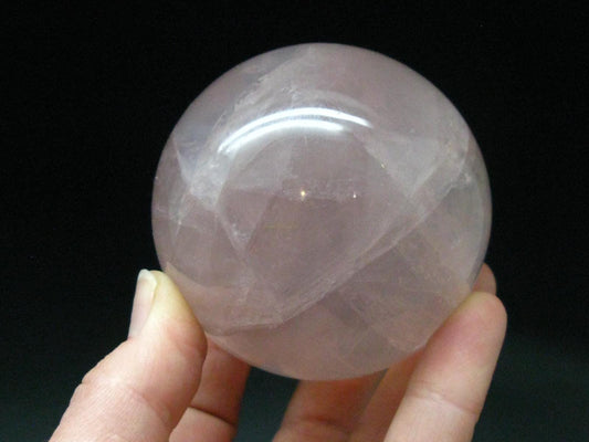 Star Rose Quartz Sphere Ball From Brazil - 2.0"
