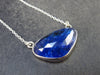 Large Natural Intense Color Faceted Tanzanite Zoisite Sterling Silver Pendant with Silver Chain from Tanzania - 1.0" - 7.95 Grams