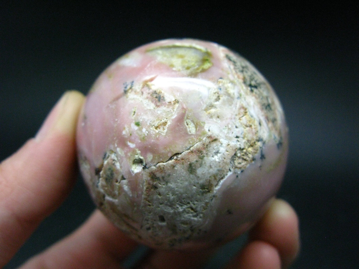 Rare Pink Opal Ball Sphere from Peru - 137.1 Grams - 1.9"