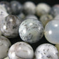 Merlinite Moss Agate Necklace Beads From Brazil - 19" - 10mm Round Beads