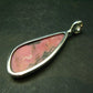 Vivid Juice Carmine Red Gem Rhodonite Silver Pendant From Brazil - 2.3" - 13.0 Grams