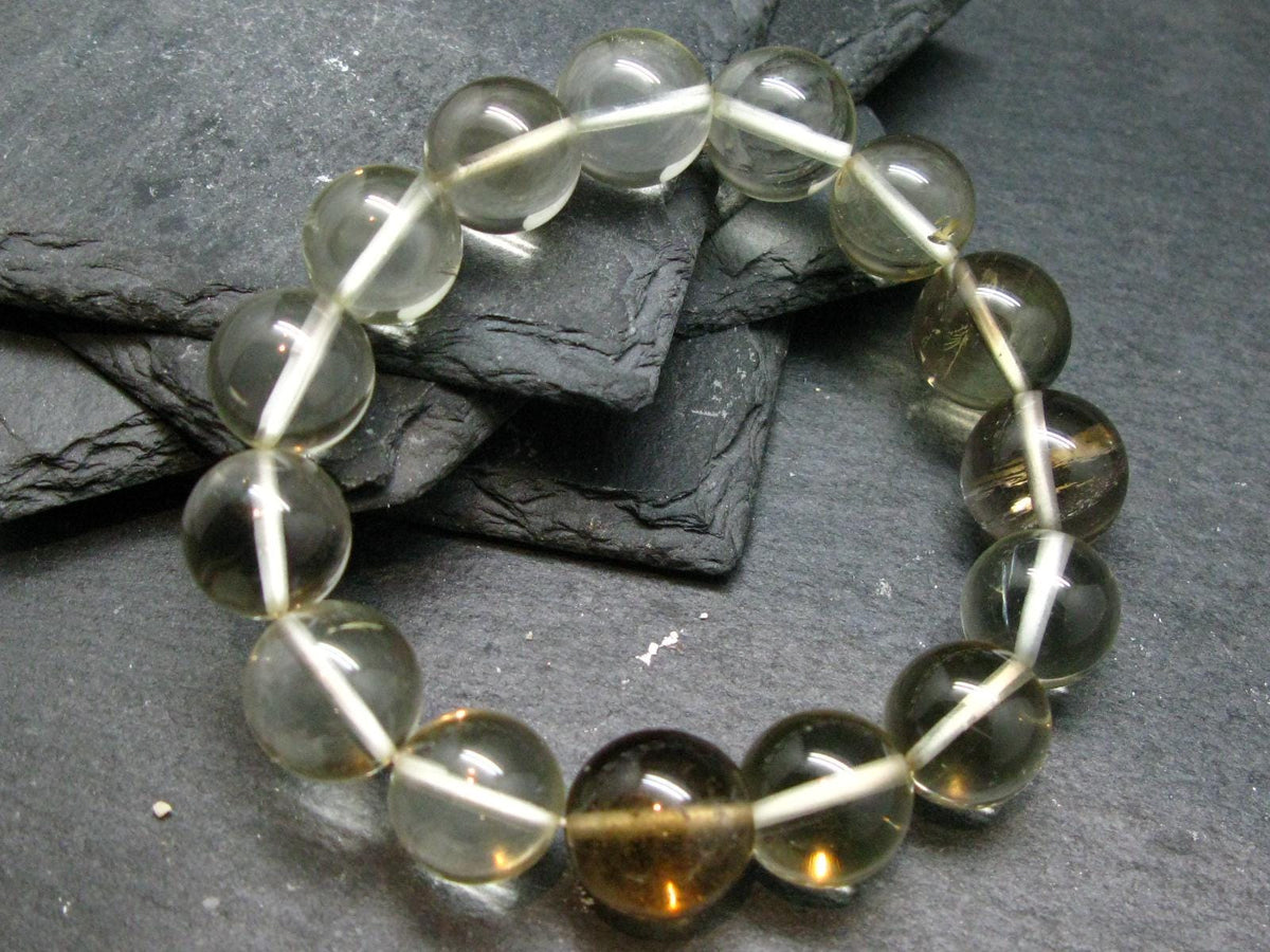 Citrine Genuine Unheated Bracelet ~ 7 Inches ~ 14mm Round Beads