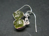 Chrysoberyl Silver Earrings From Brazil - 0.8" - 3.38 Grams