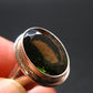 Moldavite Tektite Facetted Silver Ring from Czech Republic - Size 10 - 8.0 Grams