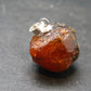 Gem Spessartine Spessartite Orange Garnet Pendant in SS From Tanzania - 0.8" - 7.14 Grams