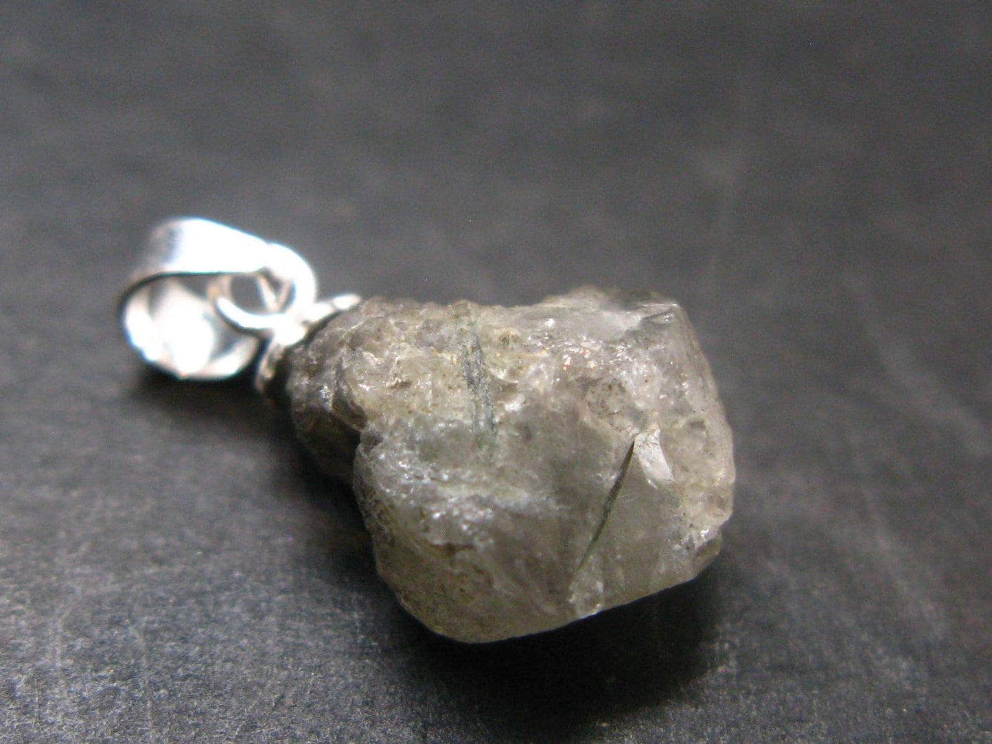 Phenakite Phenacite Crystal Silver Pendant from Russia - 0.7" - 1.18 Grams