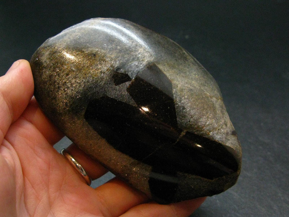 A Perfect Staurolite Polished Crystal on Matrix from Russia - 3.7" - 163.58 Grams