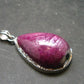 Ruby Silver Pendant from India - 1.4" - 13.13 Grams