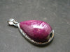 Ruby Silver Pendant from India - 1.4" - 13.13 Grams