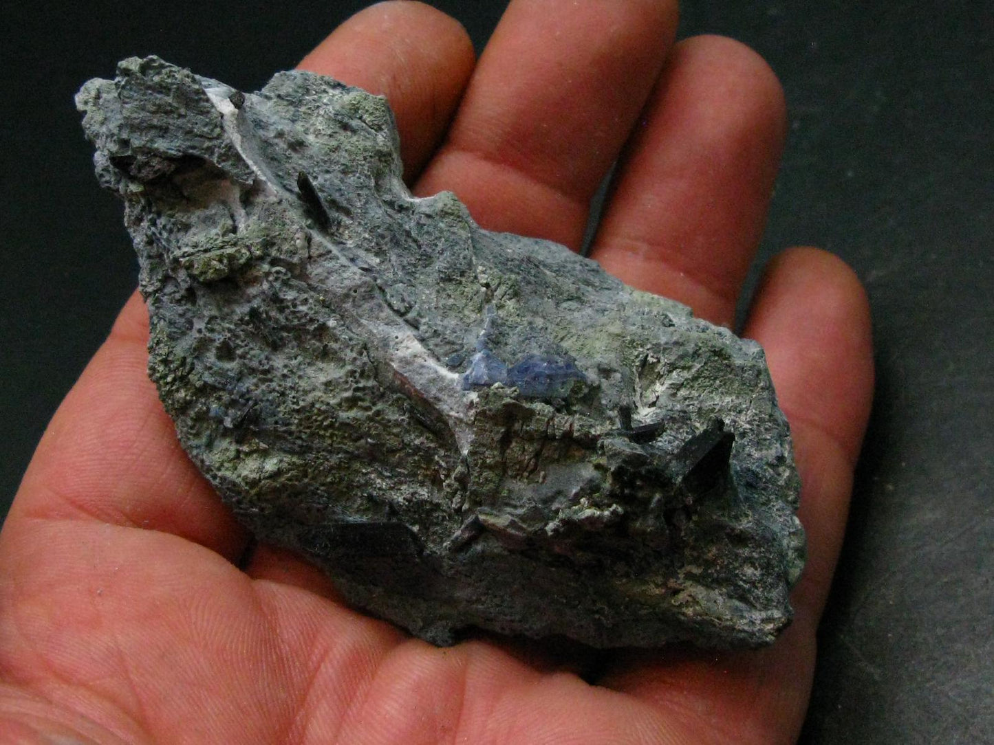 Benitoite and Neptunite on Natrolite Cluster From California - 3.5" - 50.05 Grams