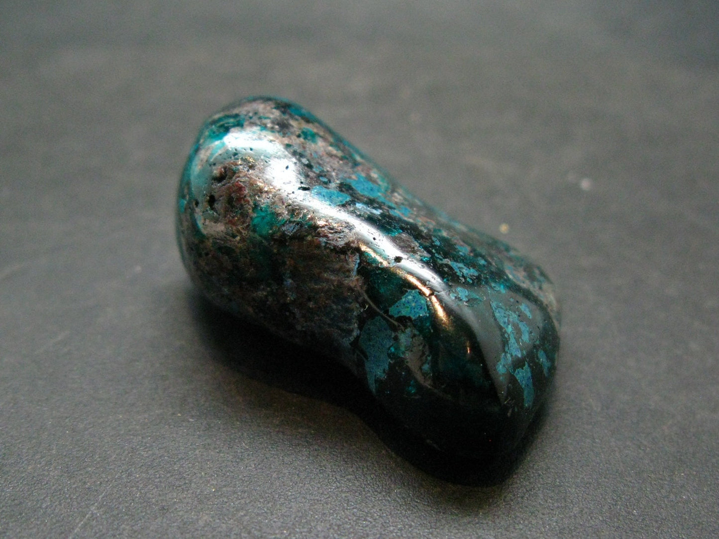 Very Nice Tumbled Dioptase Stone from Congo - 1.5" - 27.6 Grams