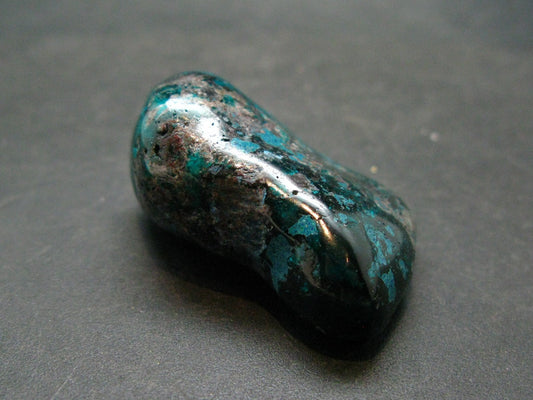 Very Nice Tumbled Dioptase Stone from Congo - 1.5" - 27.6 Grams