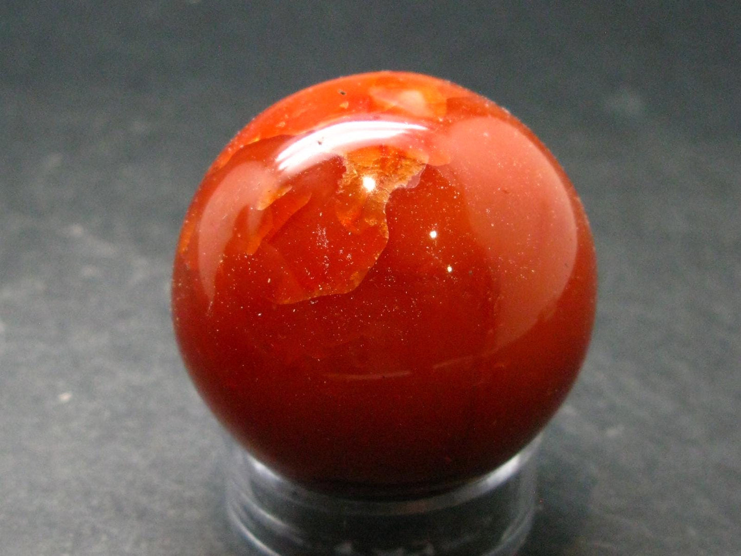 Carnelian Agate Sphere Ball From Madagascar - 1.2" - 84.09 Grams