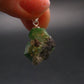 Tsavorite Gem Green Garnet Sterling Silver Pendant From Tanzania - 0.9" - 4.56 Grams
