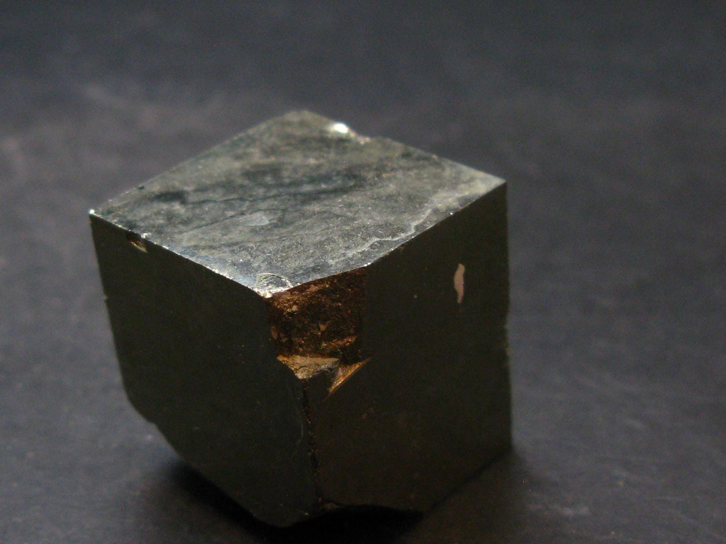 Perfect Pyrite Cube Crystal from Spain - 1.0" - 75.2 Grams