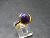 Sugilite Silver Gold Plated Ring From South Africa - 3.73 Grams - Size 8.25