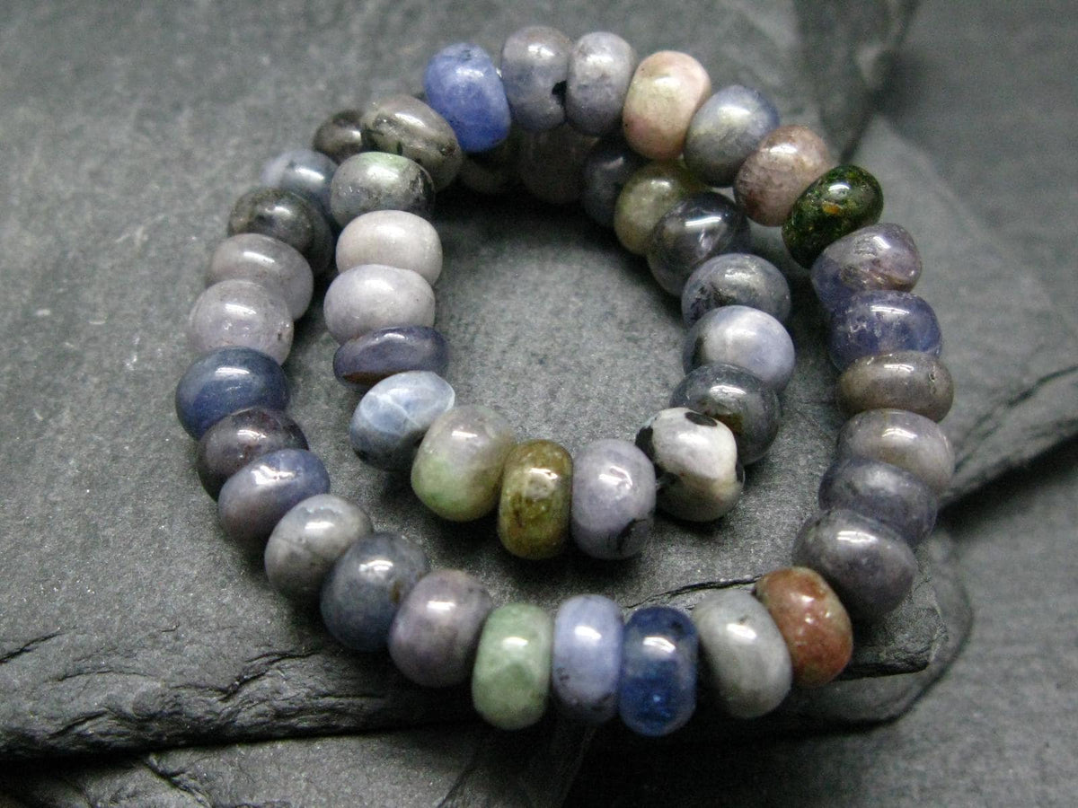 Tanzanite Genuine Bracelet ~ 7 Inches ~ 7mm Rondelle Beads