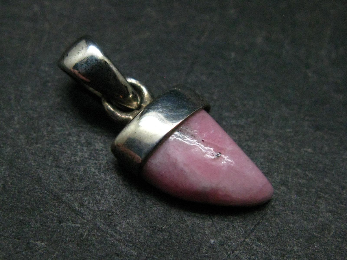 Rare Pink Tugtupite Sterling Silver Pendant From Greenland - 0.9" - 1.49 Grams