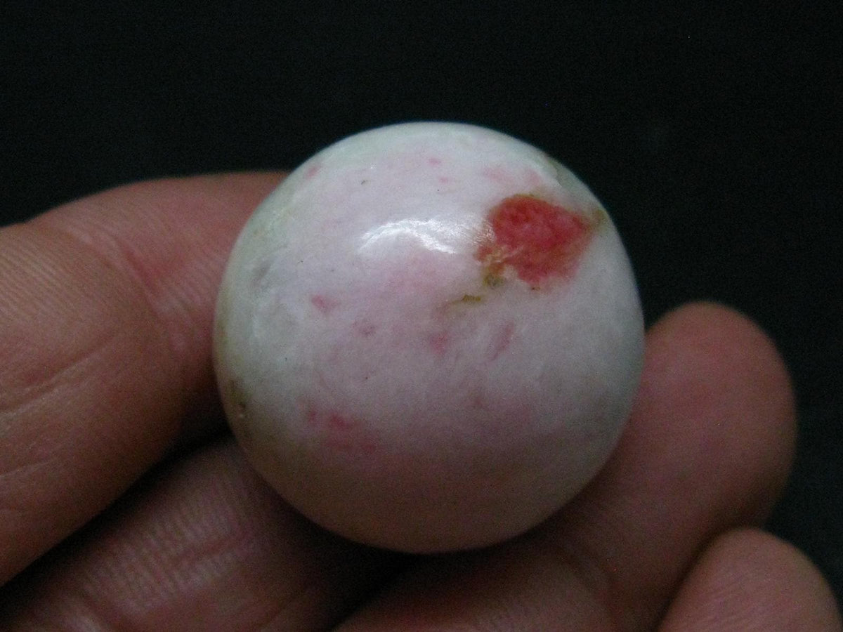 Rare Pink Tugtupite Ball Sphere From Greenland - 24.65 Grams - 1.1"