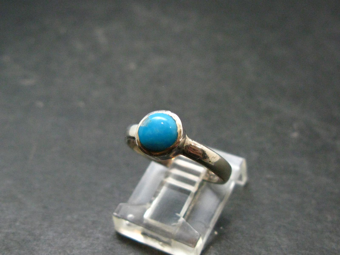 Genuine Turquoise Sterling Silver Ring - 2.14 Grams - Size 6
