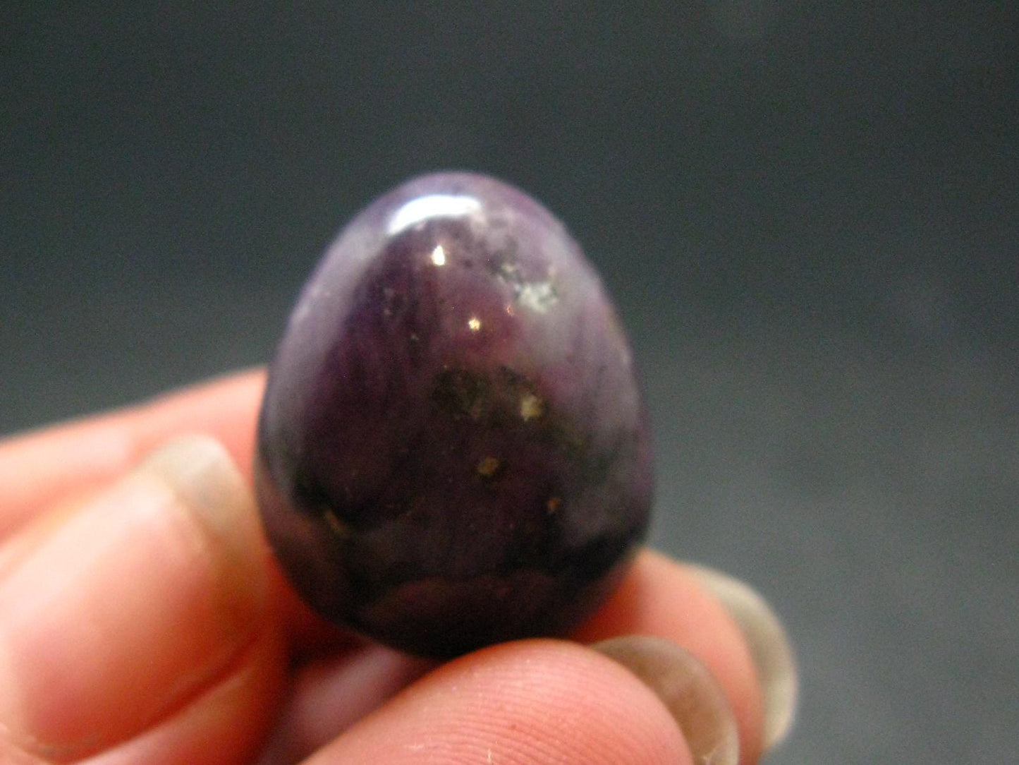 Genuine Ruby Corundum Egg from India - 11.79 Grams - 0.8"