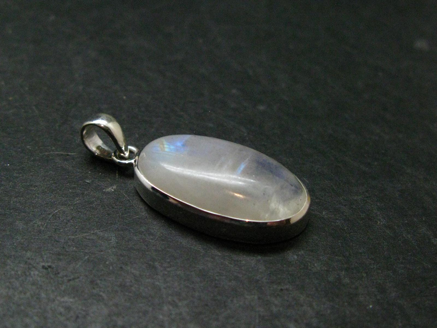 Natural Glow From Inside Moonstone 925 Silver Pendant - 1.4" - 5.77 Grams