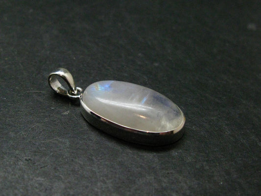 Natural Glow From Inside Moonstone 925 Silver Pendant - 1.4" - 5.77 Grams