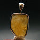 Large Natural Agni Gold Danburite Sterling Silver Pendant from Tanzania - 1.1" - 3.63 Grams