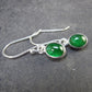 Tsavorite Gem Green Garnet Sterling Silver Earrings from Tanzania - 1.72 Grams