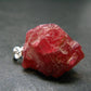 Rare Raw Rhodonite Silver Pendant From Brazil - 1.1" - 5.44 Grams