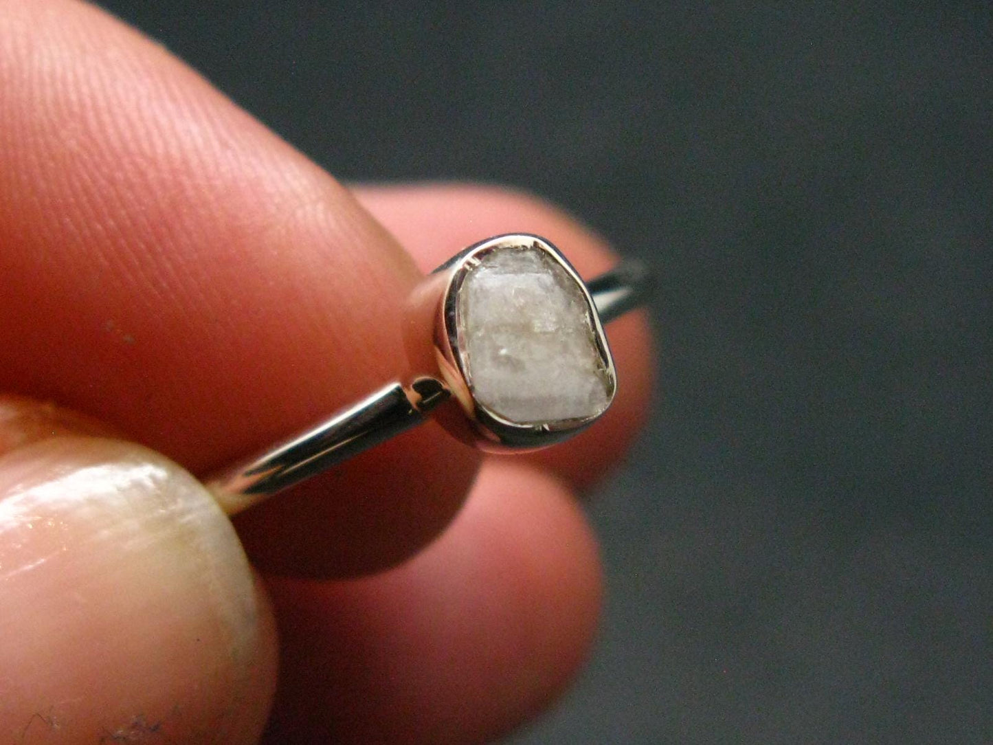 Natrolite Silver Ring From Tanzania - 1.79 Grams - Size 7