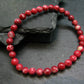Thulite Genuine Bracelet ~ 7 Inches ~ 6mm Round Beads