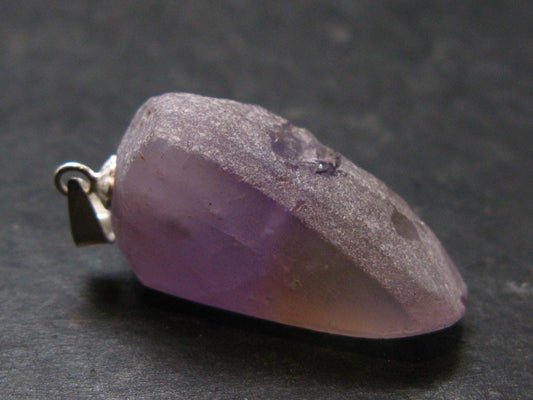 Stunning Natural Gem Ametrine Crystal Silver Pendant From Bolivia - 1.3" - 4.57 Grams