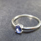 Natural Oval Shaped Blue Tanzanite (Zoisite) Crystal Sterling Silver Ring From Tanzania - 1.43 Grams - Size 8.25
