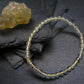 Libyan Tektite Glass Genuine Bracelet ~ 7 Inches ~ 4mm Round Beads