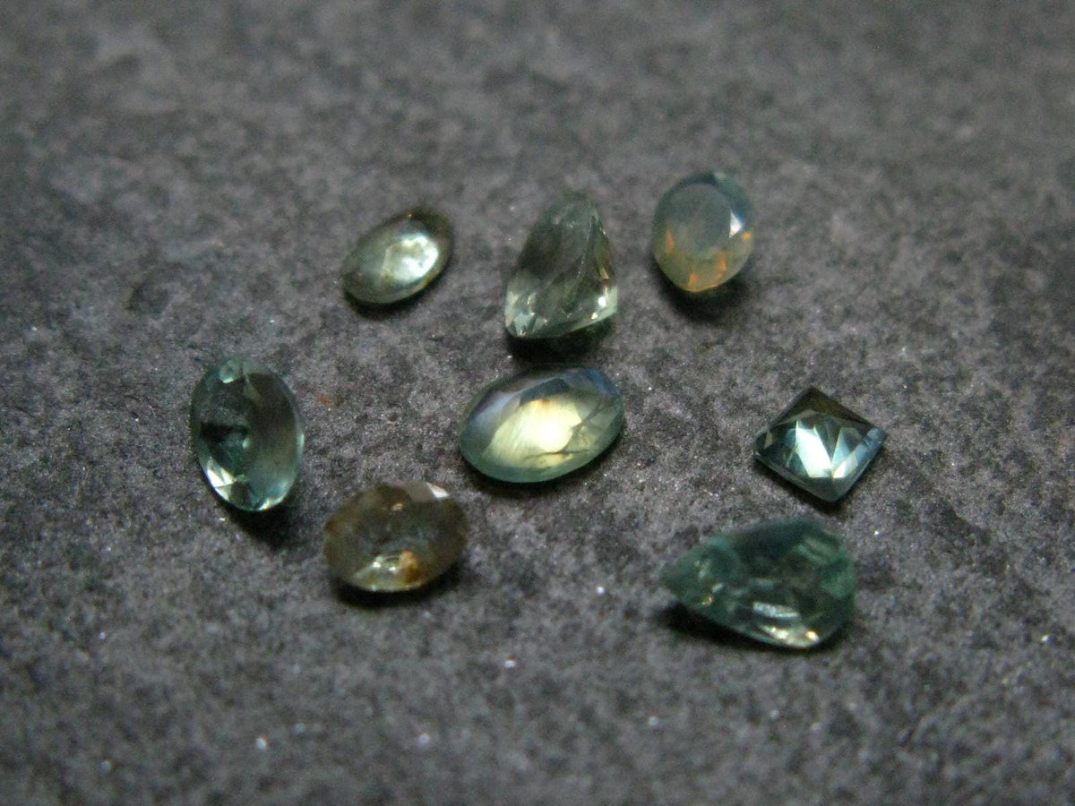 Lot of 8 Alexandrite Chrysoberyl Cut Facetted Gems From Russia - 1.00 Carats Combined
