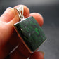 Extremely Rare Natural Maw Sit Sit Crystal Silver Pendant from Myanmar - 1.3" - 5.57 Grams