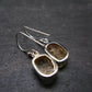 Rare Agni Gold Danburite Silver Earrings From Tanzania - 2.77 Grams - 1.1"