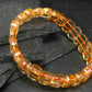 Citrine Genuine Bracelet ~ 6.5 Inches ~ 10mm Oval Beads